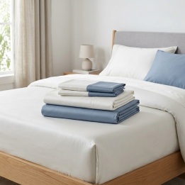 Completo Lenzuola Raso di Cotone 300TC Elegance