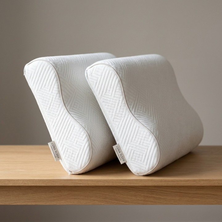 Paire d'Oreillers Ergonomiques Mémoire de Forme | Italia Magazzini