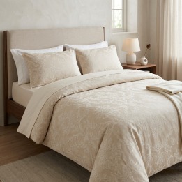 Parure Housse de Couette Caleffi Coton Naturel | Italia Magazzini